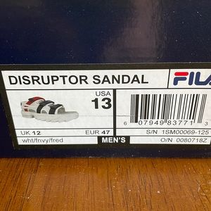 FILA Men’s Disruptor Sandal - Size 13